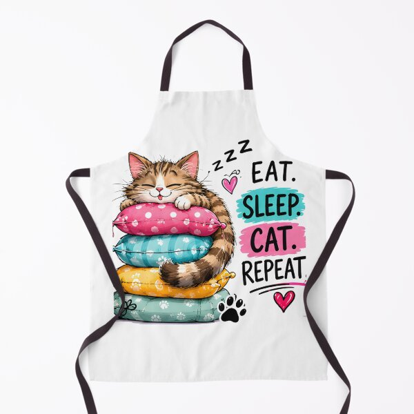 Item preview, Eat Sleep Cat Repeat - Cute Sleeping Kitten Design designed and sold by vansaidshop ⭐⭐⭐⭐⭐.