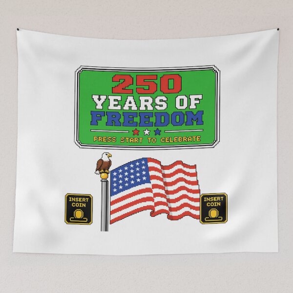 Item preview, 250th Anniversary 8-Bit Flag Patriotic Gamer Eagle designed and sold by chattsuede.