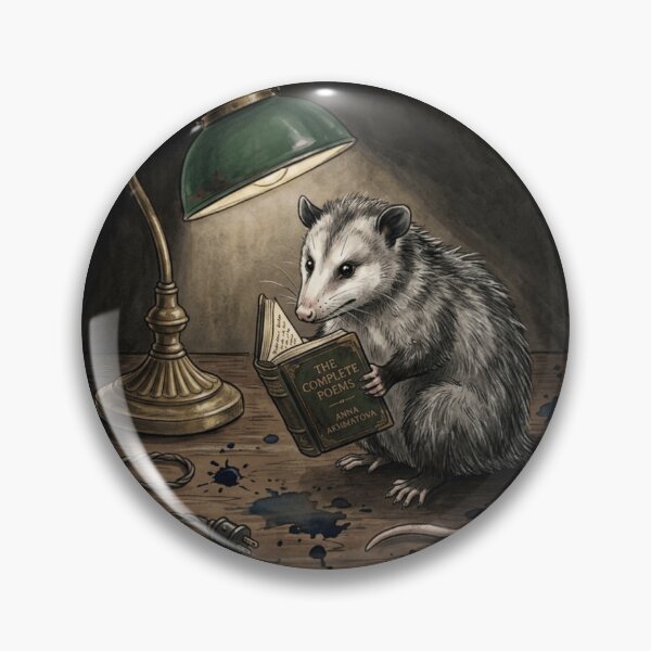 Item preview, Night Scholar - Dark Academia Opossum Reading designed and sold by Retro Mood Co.