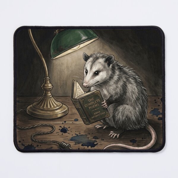 Item preview, Night Scholar - Dark Academia Opossum Reading designed and sold by Retro Mood Co.
