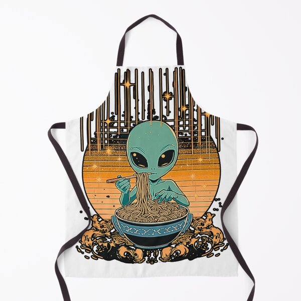 Item preview, Cosmic Noodle Dreams – Tiny Alien Synthwave T-Shirt designed and sold by MerchWSzpilkach.