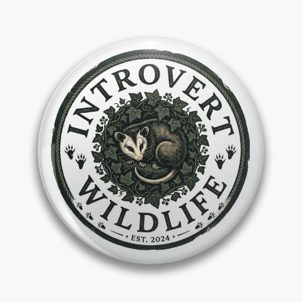 Item preview, Introvert Wildlife - Feral Possum Typography designed and sold by Retro Mood Co.