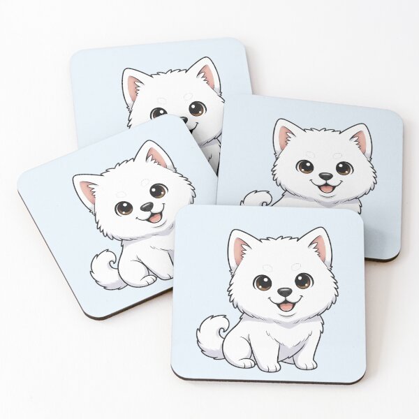 Item preview, Cute Samoyed Puppy – Kawaii Dog Illustration designed and sold by FloreDreamStudio.