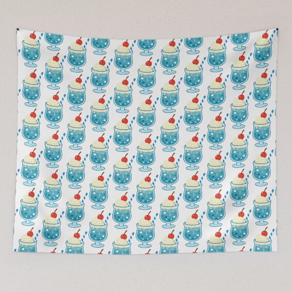 Item preview, Retro Japanese Cafe Blue Hawaii Cream Soda designed and sold by Anne97s.