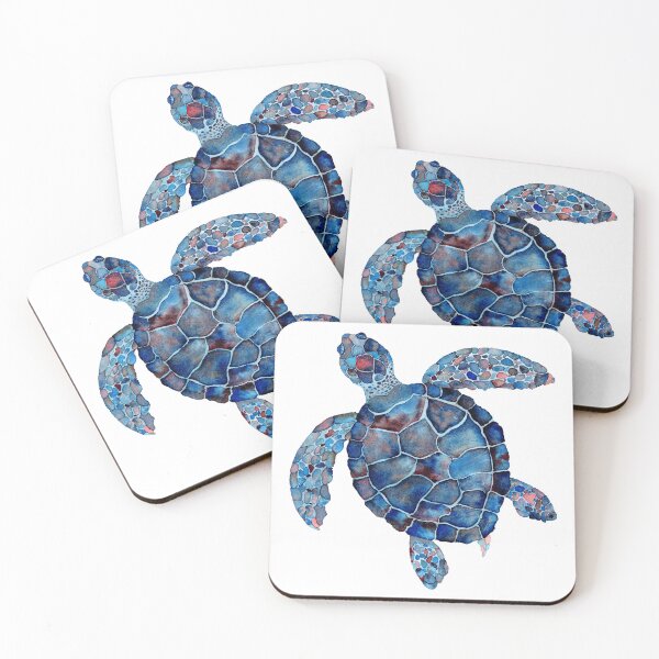 Item preview, Blue Cayman Island Turtle Watercolor Design designed and sold by AlinaArt&Design.
