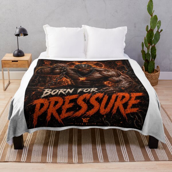 Item preview, BORN FOR PRESSURE – YAYA ELITE Dark Gym Motivation Design designed and sold by YAYA ELITE STREETWEAR.