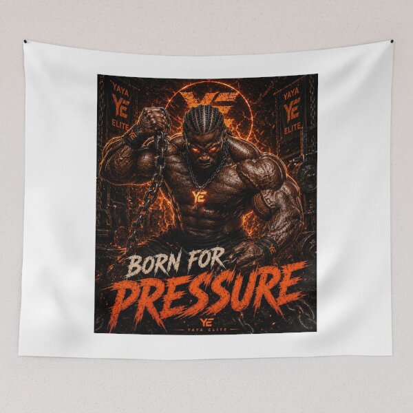 Item preview, BORN FOR PRESSURE – YAYA ELITE Dark Gym Motivation Design designed and sold by YAYA ELITE STREETWEAR.