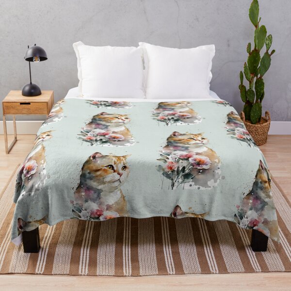Item preview, Enchanted Floral Cat Watercolor designed and sold by FloreDreamStudio.