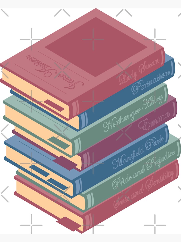 Jane Austen novels pile of books by PrintablesP