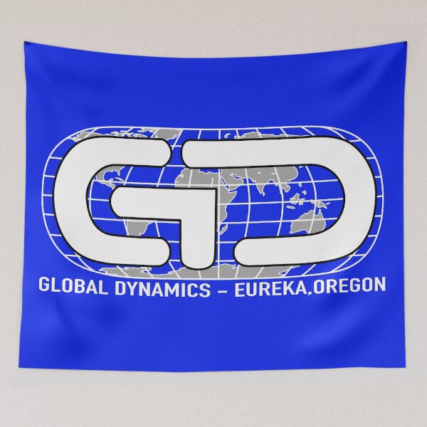 Artikelvorschau, Global Dynamics Eureka Oregon Retro-Logo (Weiß) entworfen und verkauft von Rewatch-Podcast.