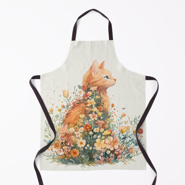 Item preview, Flower Orange Cat Illustration designed and sold by FloreDreamStudio.