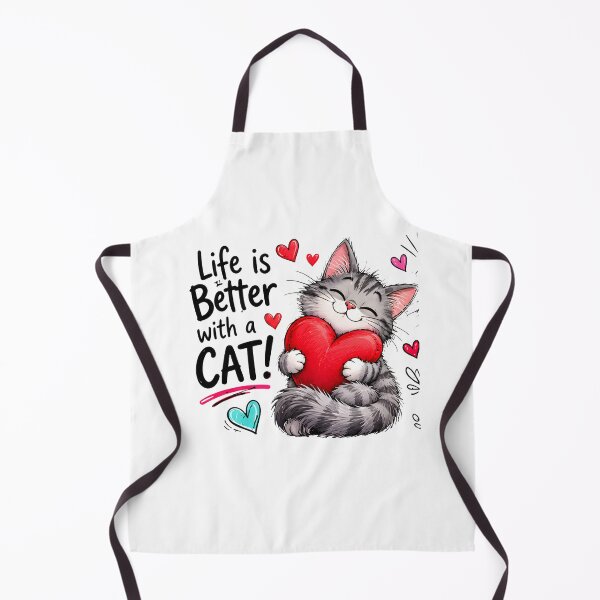 Item preview, Life Is Better With a Cat - Cute Cat Lover Heart Design designed and sold by vansaidshop ⭐⭐⭐⭐⭐.