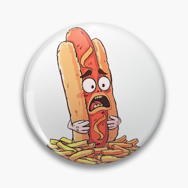 Item preview, Hotdog in Emotional Crisis – Funny Existential Food T-Shirt designed and sold by MerchWSzpilkach.