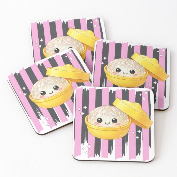 Item preview, White Glitter Squishy Dumpling – Kawaii Bamboo Steamer Design designed and sold by EmeraldeaArt.