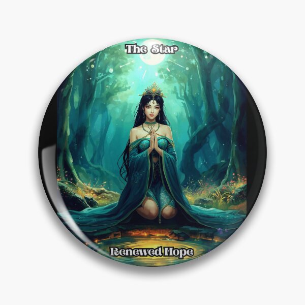 Item preview, The Star - Tarot Card from Wildwood Green Witch Tarot Deck  designed and sold by Earth Nature Creations.