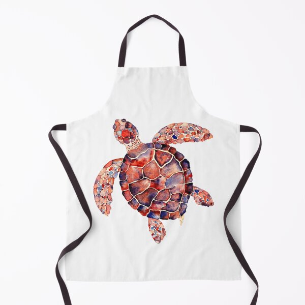 Item preview, Red Cayman Island Turtle Watercolor Design designed and sold by AlinaArt&Design.