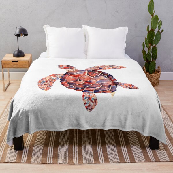 Item preview, Red Cayman Island Turtle Watercolor Design designed and sold by AlinaArt&Design.