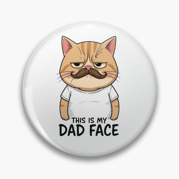 Item preview, This Is My Dad Face Sticker Funny Cat Dad AI Decal Father’s Day designed and sold by IRON SIREN.