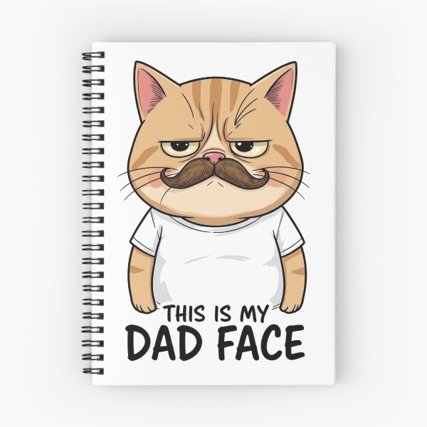 Item preview, This Is My Dad Face Sticker Funny Cat Dad AI Decal Father’s Day designed and sold by IRON SIREN.