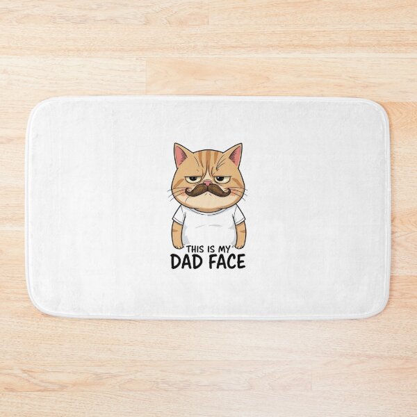 Item preview, This Is My Dad Face Sticker Funny Cat Dad AI Decal Father’s Day designed and sold by IRON SIREN.