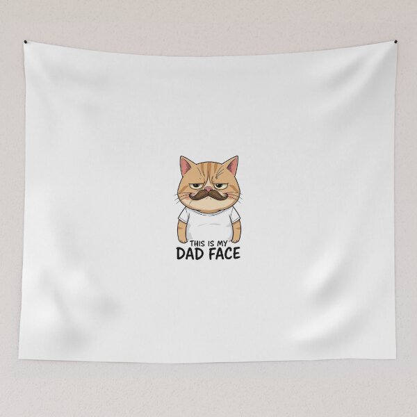 Item preview, This Is My Dad Face Sticker Funny Cat Dad AI Decal Father’s Day designed and sold by IRON SIREN.