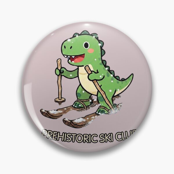 Item preview, Prehistoric Ski Club – Cute Dinosaur Skiing Design designed and sold by BCapybara.