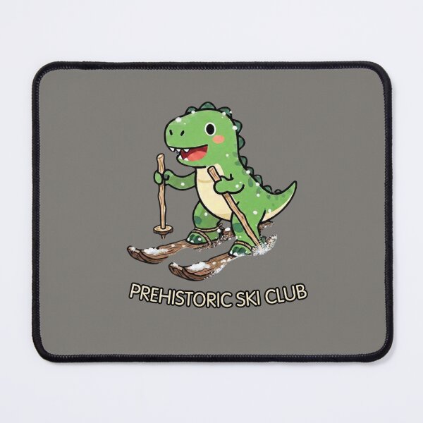 Item preview, Prehistoric Ski Club – Cute Dinosaur Skiing Design designed and sold by BCapybara.