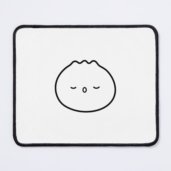 Item preview, Kawaii Dumpling Outline – Closed Eyes Open Mouth Cute Expression designed and sold by EmeraldeaArt.