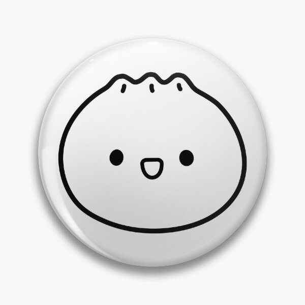 Item preview, Kawaii Dumpling Outline – Open Mouth Smiling Cute Food Line Art designed and sold by EmeraldeaArt.