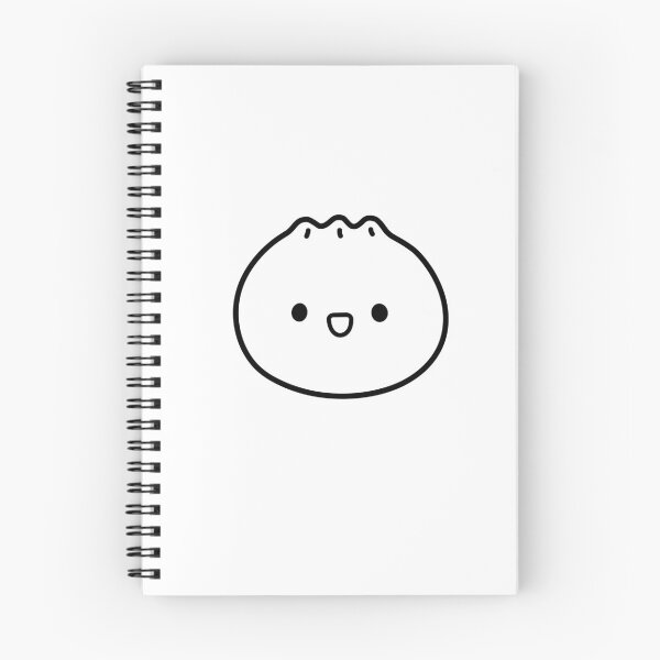 Item preview, Kawaii Dumpling Outline – Open Mouth Smiling Cute Food Line Art designed and sold by EmeraldeaArt.