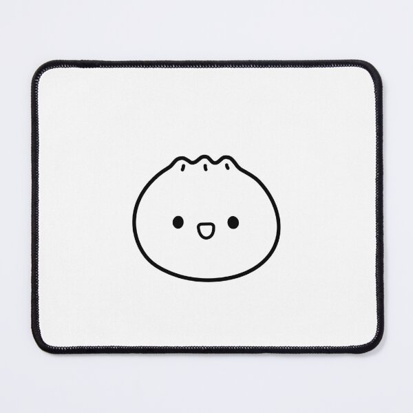 Item preview, Kawaii Dumpling Outline – Open Mouth Smiling Cute Food Line Art designed and sold by EmeraldeaArt.