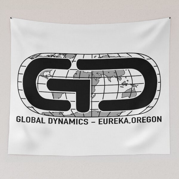 Artikelvorschau, Global Dynamics Eureka Oregon Retro-Logo (Schwarz) entworfen und verkauft von Rewatch-Podcast.