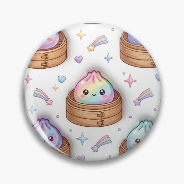 Item preview, Inflated Kawaii Squishy Dumplings – Colorful Glitter Pattern Design designed and sold by EmeraldeaArt.