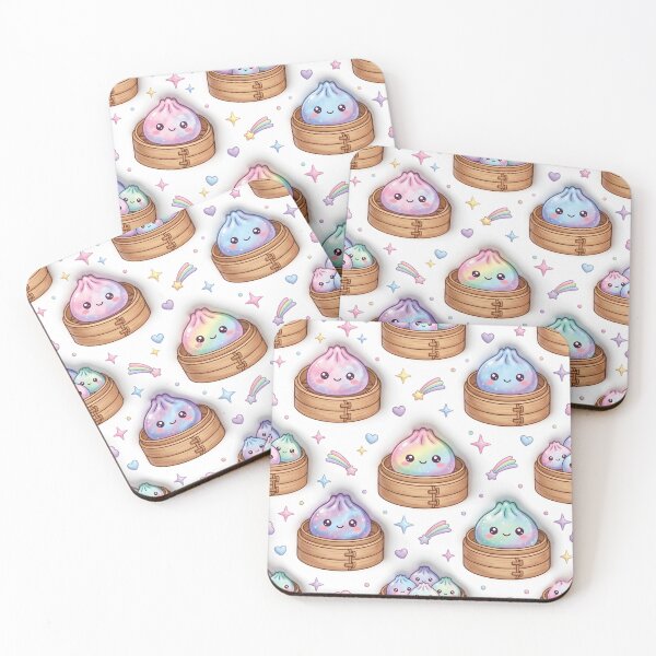 Item preview, Inflated Kawaii Squishy Dumplings – Colorful Glitter Pattern Design designed and sold by EmeraldeaArt.