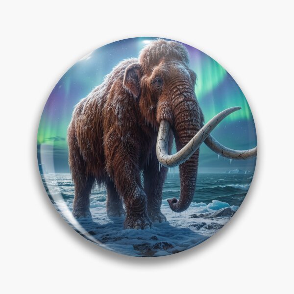 Item preview, Woolly Mammoth Under the Northern Lights designed and sold by Tridentulus.