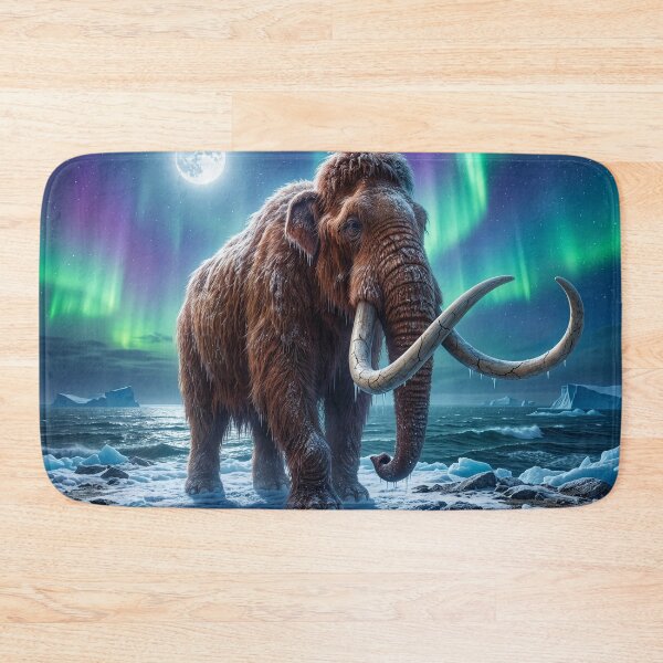 Item preview, Woolly Mammoth Under the Northern Lights designed and sold by Tridentulus.