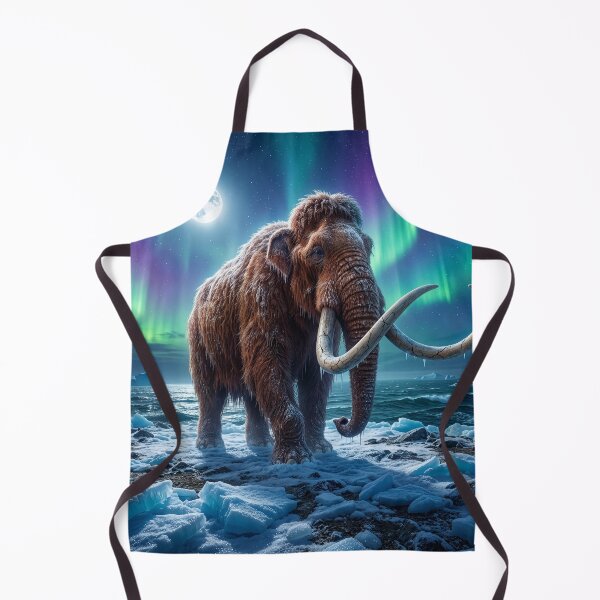 Item preview, Woolly Mammoth Under the Northern Lights designed and sold by Tridentulus.