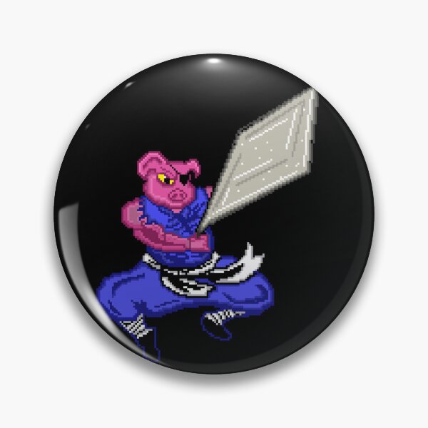 Item preview, Badass Pixel Art Pig Ninja Samurai Japanese Text Anime designed and sold by RetroRlx.