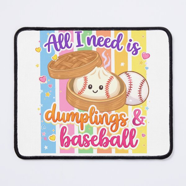 Item preview, All I Need Is Dumplings & Baseball – Squishy Dumpling Baseball Box Design designed and sold by EmeraldeaArt.