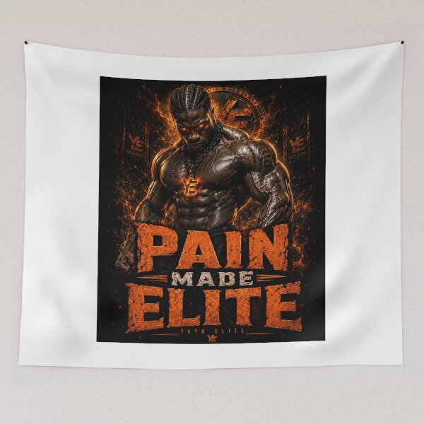 Item preview, Pain Made Elite – YAYA ELITE Dark Gym Motivation Design designed and sold by YAYA ELITE STREETWEAR.