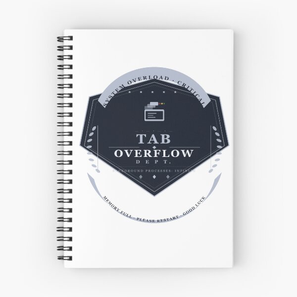 Item preview, Tab Overflow Dept Badge — Funny Vintage Shield Sticker | Overthinking Browser Humor Gift designed and sold by Mega-Shopping.