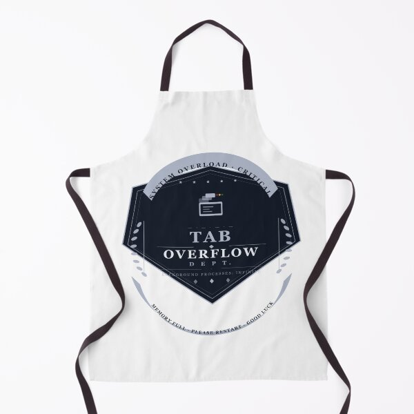 Item preview, Tab Overflow Dept Badge — Funny Vintage Shield Sticker | Overthinking Browser Humor Gift designed and sold by Mega-Shopping.