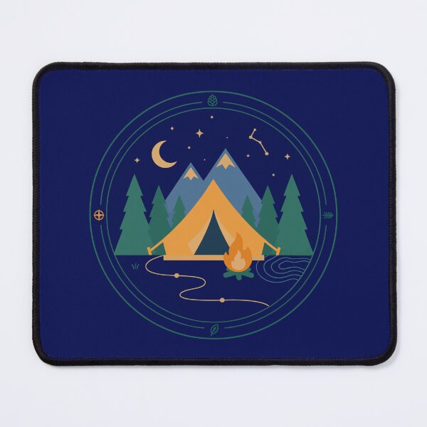 Item preview, Camper Mountain Forest Badge designed and sold by xmoudx.