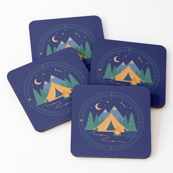 Item preview, Camper Mountain Forest Badge designed and sold by fadilow.