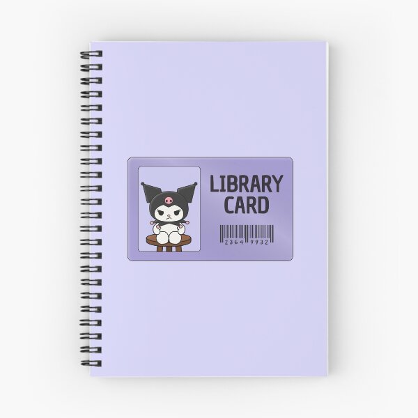 Item preview, grumpy kuromi library card designed and sold by MoTaraDesigns.