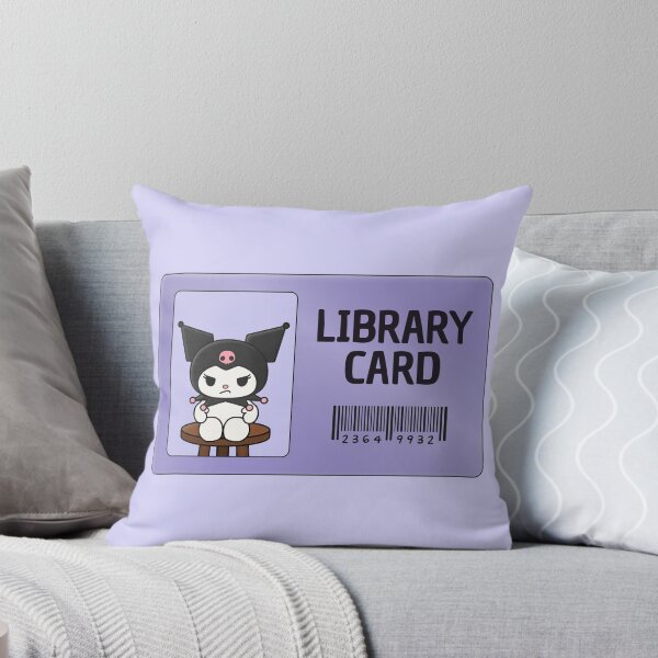 Item preview, grumpy kuromi library card designed and sold by MoTaraDesigns.