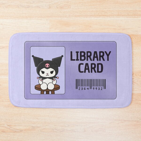 Item preview, grumpy kuromi library card designed and sold by MoTaraDesigns.