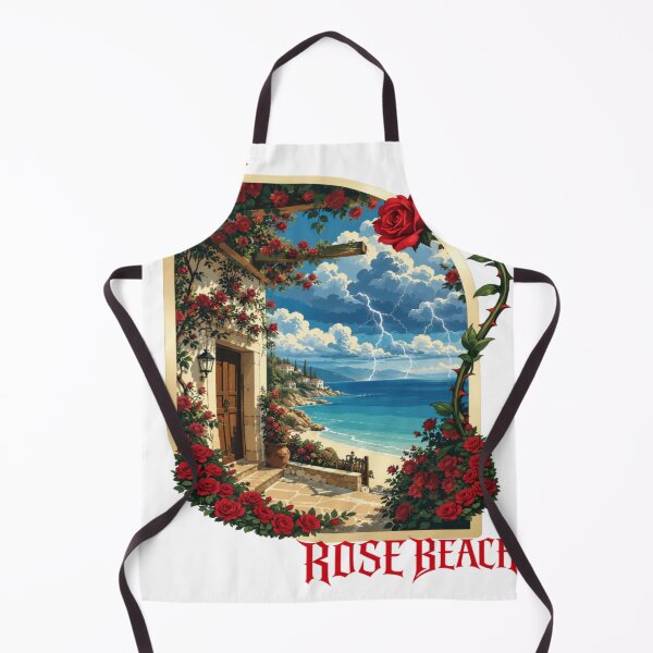Item preview, RAY Rose Beach Coastal Paradise Art T-Shirt | Ocean View Floral Landscape Graphic Tee designed and sold by RAYapparel.
