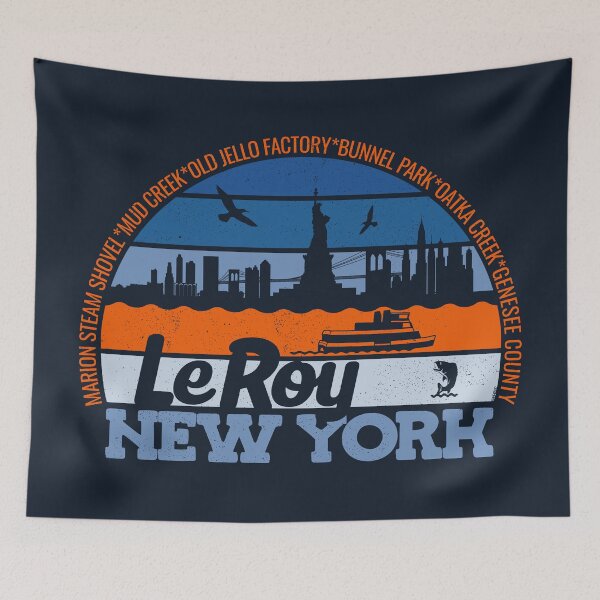 Item preview, Le Roy New York Sunset Retro Vintage Local Pride Logo designed and sold by CRHPOD20.