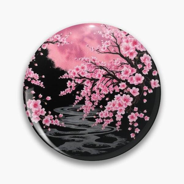 Item preview, pink moon with cherry blossom tree designed and sold by Hn07pe.